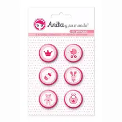 PACK6 CHAPAS ADHES. MI PRINCESA 25MM GRAFOPLAS REF.37010211